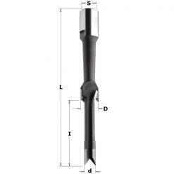 CMT Fraise Pour Serrure 166.221.11 Fraise à Mortaiser 10mm - Tige 12 X 1mm