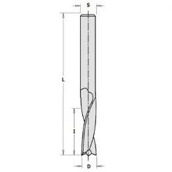 CMT Fraise à Rainurer Hélicoïdale 250.040R Fraise Hélicoïdale Pour Aluminium 4mm - Tige 6mm