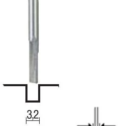 Proxxon 29024 Fraise à Rainurer, Tige De 3,2 Mm