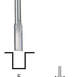 Proxxon 29026 Fraise à Rainurer 4,3 Mm, Tige 3,2 Mm