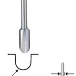 Proxxon Autres Fraises 29030 Fraise à Arbre Creux 6.4 Mm, Tige 3.2 Mm