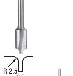 Proxxon 29034 Fraise à Rainurer Les Bords 6,5/2,5 Mm, Tige 3,2 Mm