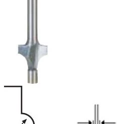 Proxxon 29036 Fraise à Arrondir R 3,2 Mm