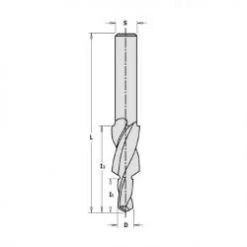 CMT 291.065R Fraise à Rainurer Pour L'aluminium Et Le Plastique 11,5mm, Tige 12mm