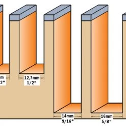 CMT Fraise Avec Plaquette Réversible 652.122.11 Fraise à Coupe Droite Avec Lames Remplaçables Laminaten Z1 12 Mm - Tige 8 Mm