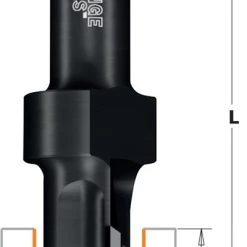 CMT Fraise Avec Plaquette Réversible 653.701.11 Fraise à Coupe Droite Avec Lames Remplaçables Z1+1 20 Mm X 111,5 Mm - Tige 20 Mm