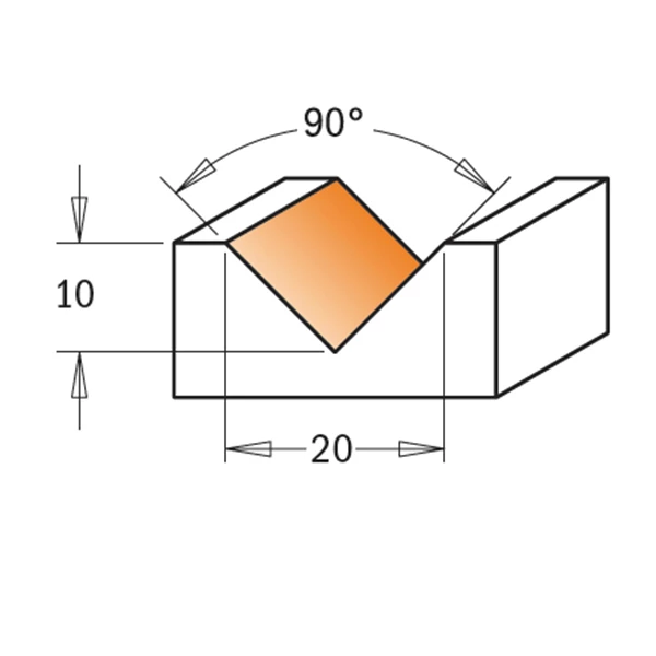 CMT 665.200.11 Fraise à Rainurer En V 90° Couteaux WPL D 20 S 8 2 CMT 665.200.11 Fraise à Rainurer En V 90° Couteaux WPL D 20 S 8 – Image 2