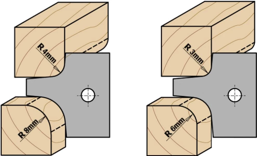 CMT Fraise à Moulurer 694.003.30 Double Fraise à Rayon Concave 113x30 3 CMT Fraise à Moulurer 694.003.30 Double Fraise à Rayon Concave 113x30 – Image 3