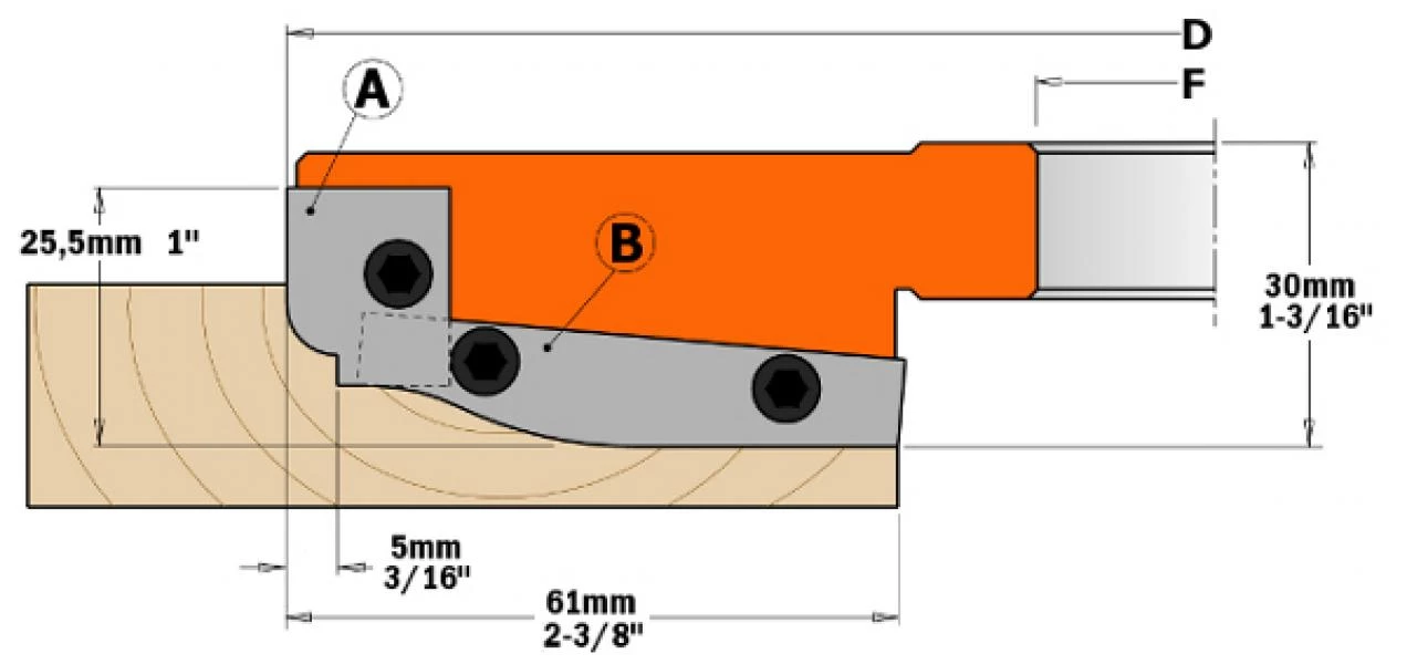 CMT Autres Fraises 694.013.31 Fraise à Bosseler 183x31,75 2 CMT Autres Fraises 694.013.31 Fraise à Bosseler 183x31,75 – Image 2
