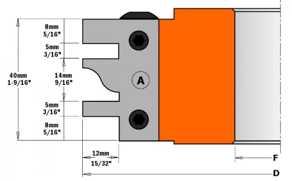 CMT Fraise à Profiler 694.014.30 Fraise à Profil Et Contre-profil 120x30 2 CMT Fraise à Profiler 694.014.30 Fraise à Profil Et Contre-profil 120x30 – Image 2