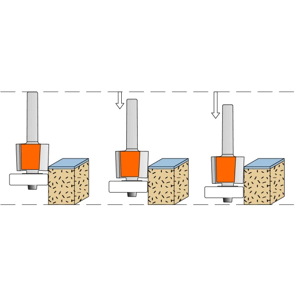CMT Fraise Pour Affleureuse 707.128.11 Fraise à Affleurer 3° Avec Roulement Delrin 12,7 X 12,7 Mm - Tige 6 Mm 2 CMT Fraise Pour Affleureuse 707.128.11 Fraise à Affleurer 3° Avec Roulement Delrin 12,7 X 12,7 Mm - Tige 6 Mm – Image 2