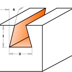 CMT Fraise à Queue D'arronde 718.053.11 5,5 Mm Fraise à Queue D'aronde - Tige 6 Mm