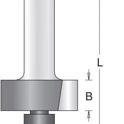 HIKOKI Accessoires Autres Fraises 754025 Fraises à Feuillure Avec Palier Inférieur 31,7 X 12,7 X 50 Mm Tige 6 Mm 1 Pièce