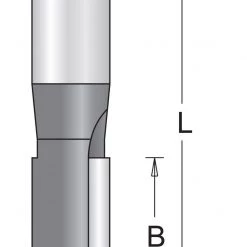 HIKOKI Accessoires Fraise Pour Affleureuse 754109 Fraises à Arêtes Avec Roulement Inférieur 12,7 X 25,4 X 63 Mm Tige 8 Mm 1 Pièce