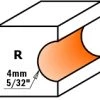 CMT Fraise à Moulurer 762.032.11 Demi Fraise à Rayon Convexe R=3,2 Avec Roulement De Guidage 19,05 X 6,4 Mm Tige 6 Mm