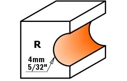 CMT Fraise à Moulurer 762.032.11 Demi Fraise à Rayon Convexe R=3,2 Avec Roulement De Guidage 19,05 X 6,4 Mm Tige 6 Mm