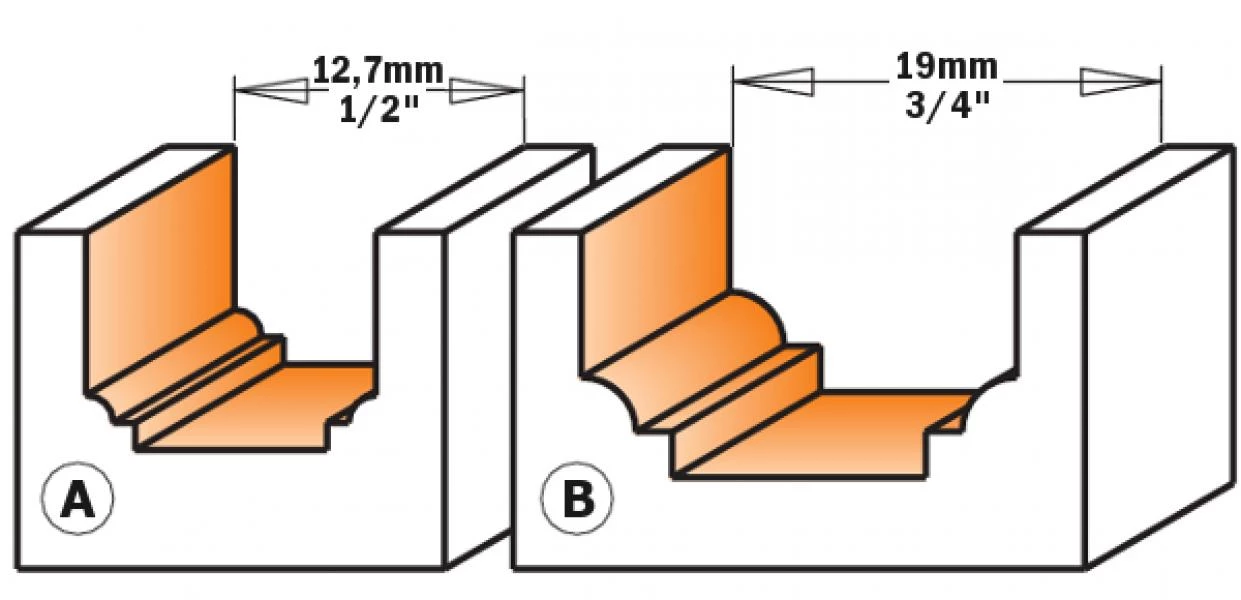 CMT Fraise à Profiler 765.102.11 Fraise à Profil Classique 19x11x50,8 - Tige 6mm 2 CMT Fraise à Profiler 765.102.11 Fraise à Profil Classique 19x11x50,8 - Tige 6mm – Image 2