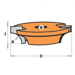 CMT Fraise à Disque 822.022.11 Fraise Circulaire à Rainurer Pour Laterale Sleuven 12x12,7x44,5- Tige 6,35