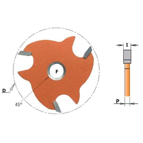 CMT Fraise à Disque 823.330.11 Fraise Circulaire Avec Support Conique 47,6x3 - Tige 8 1 CMT Fraise à Disque 823.330.11 Fraise Circulaire Avec Support Conique 47,6x3 - Tige 8