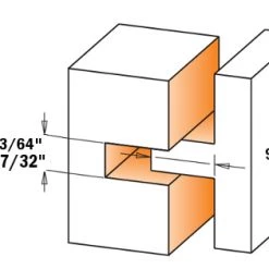 CMT Fraise à Rainurer 900.625.11 Set 3 Pièces Fraises à Dents Et à Rainures Réglables, HW - 12 Mm