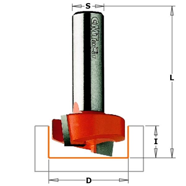 CMT Fraise Pour Affleureuse 901.127.11 12,7 Mm Fraise à Feuillure Et à Arête Avec Coupe Angulaire, Tige 8 Mm 1 CMT Fraise Pour Affleureuse 901.127.11 12,7 Mm Fraise à Feuillure Et à Arête Avec Coupe Angulaire, Tige 8 Mm