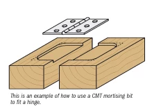 CMT Fraise à Rainurer 901.180.11 18 Mm Fraise à Feuillure Et à Arête Avec Coupe Angulaire, Tige 8 Mm