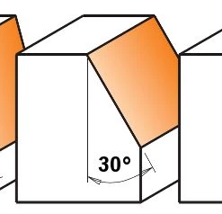 CMT Fraise Pour Affleureuse 905.240.11 Fraise à Chanfreiner Sans Roulement De Guidage 45° Tige 8 Mm
