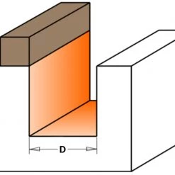 CMT 912.69111B 19 Mm Fraise à Rainurer Avec Roulement, Tige Extra Longue 12 Mm