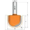 CMT Fraise à Moulurer 914.880.11 Fraise à Rayon Convexe 38,1x31,7x69,8 R=19,05 Tige 12mm