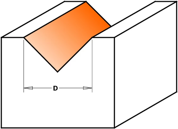 CMT 915.160.11 16 Mm Fraise à Rainurer En V 90° - Tige 8 Mm 2 CMT 915.160.11 16 Mm Fraise à Rainurer En V 90° - Tige 8 Mm – Image 2