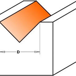 CMT 915.660.11 16 Mm Fraise à Rainurer En V 90° - Tige 12 Mm
