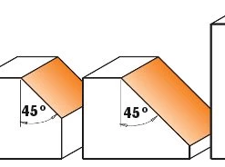 CMT Fraise Pour Affleureuse 936.190.11 Fraise à Chanfreiner 25° Avec Roulement De Guidage 22,2 X 10 Mm Tige 8 Mm -Accessoires pour défonceuses Soldes 936 190 11 fraise a chanfreiner 25d avec roulement de guidage 22 2 x 10 mm tige 8 mm 2