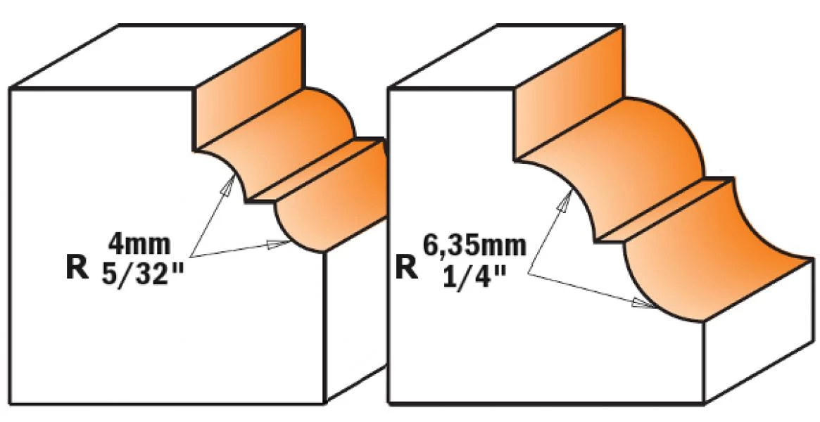 CMT Fraise à Profiler 941.785.11 Fraise à Profil Avec Roulement - Boule Creuse 33,4x13 R=4 - Tige 12mm 2 CMT Fraise à Profiler 941.785.11 Fraise à Profil Avec Roulement - Boule Creuse 33,4x13 R=4 - Tige 12mm – Image 2