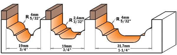 CMT Fraise à Profiler 948.31711B Fraise à Profil Avec Roulement R=4 - Tige 8 Mm 1 CMT Fraise à Profiler 948.31711B Fraise à Profil Avec Roulement R=4 - Tige 8 Mm