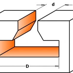 CMT 950.602.11 34,9 Mm Fraise à Rainurer En T - Tige 12 Mm