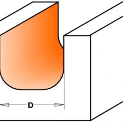 CMT Fraise à Moulurer 951.501.11 19 Mm Fraise Convexe - Tige 12 Mm