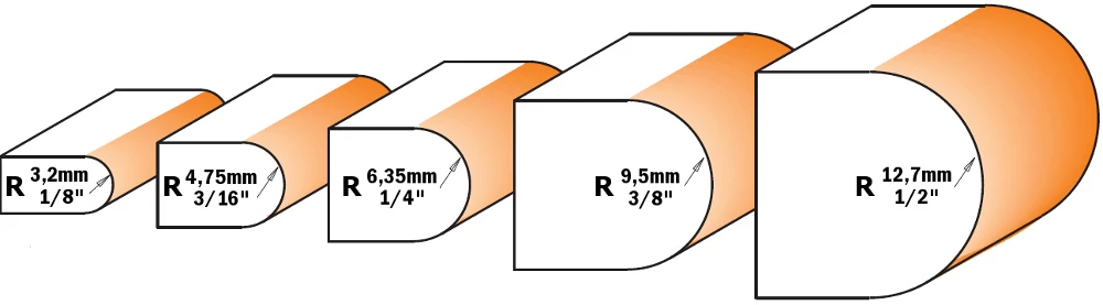 CMT Fraise à Moulurer 954.003.11 25,4 Mm Fraise à Arrondir R=4,75 Tige 8 Mm 1 CMT Fraise à Moulurer 954.003.11 25,4 Mm Fraise à Arrondir R=4,75 Tige 8 Mm