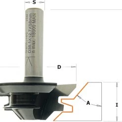 CMT Autres Fraises 955.104.11 Fraise à Onglets 45° à Angle Droit - Tige 8 Mm