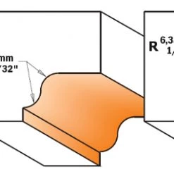 CMT Fraise à Profiler 967.00111B Fraise à Profil Avec Roulement De 39,5 Mm - Tige 8 Mm