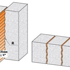 CMT Fraise Corian 981.531.11 Fraise Pour Assemblage Sur Matériaux Composites 15,78 X 89 Mm - Tige 12 Mm