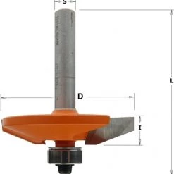 CMT Fraise à Profiler 990.012.11 Fraise à Bossage Horizontale Profil B3, 47,6x9,5x58,1 - Tige 8