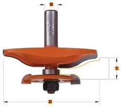CMT Fraise à Profiler 990.524.11 Fraise à Bossage Horizontale Avec Limiteur 12mm D89 Profil A