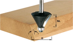 Festool Accessoires Fraise à Chanfreiner HW S8 D36/45° 491025
