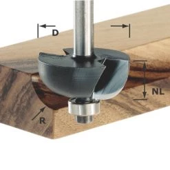 Festool Accessoires Fraise à Profiler Fraise à Gorge Creuse HW S8 D28,7/R8 KL 491019