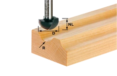 Festool Accessoires Fraise à Profiler Fraise à Gorge Creuse HW S8 R6,35 490984